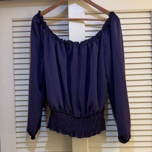 Michael Kors M Elegant Purple Women's Off Shoulder Top